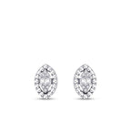 0,10 Carat Diamond-Effect Baguette Pear Earrings