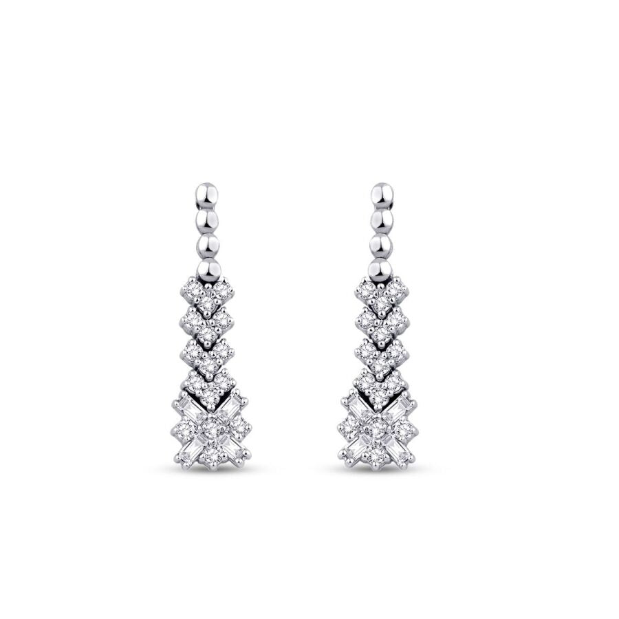 0,50 Carat Diamond Baguette Earrings