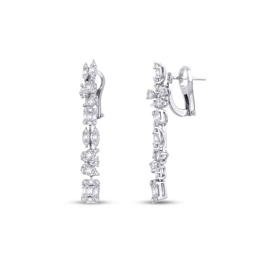 2,01 Carat Diamond Baguette Earrings