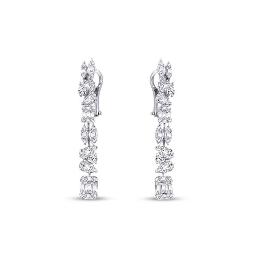 2,01 Carat Diamond Baguette Earrings