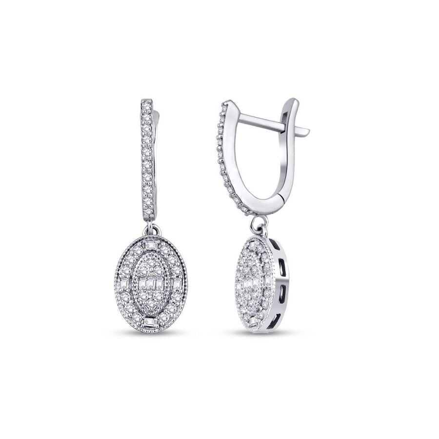 0,49 Carat Diamond Baguette Earrings