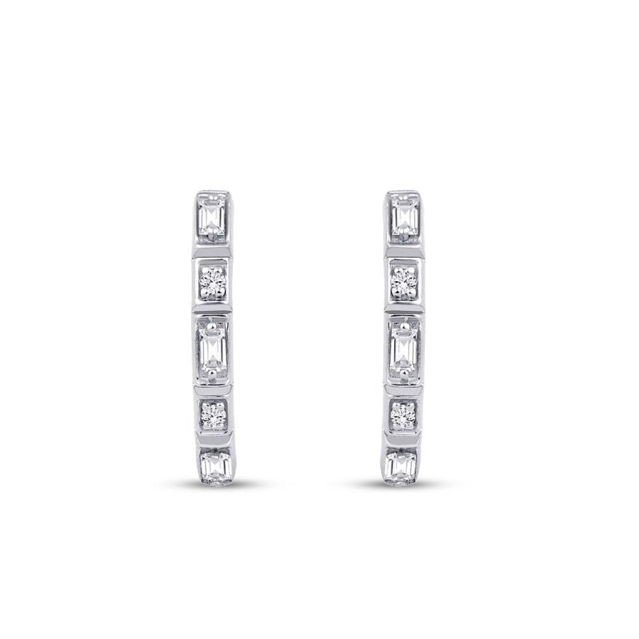 0,25 Carat Diamond Baguette Trend Earrings