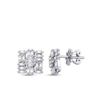 0,87 Carat Diamond Baguette Earrings