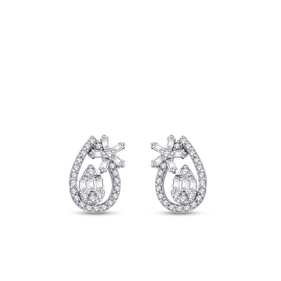 0,65 Carat Diamond Baguette Earrings