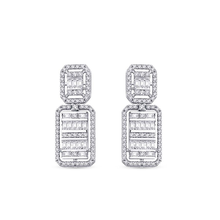 1,14 Carat Diamond Baguette Earrings