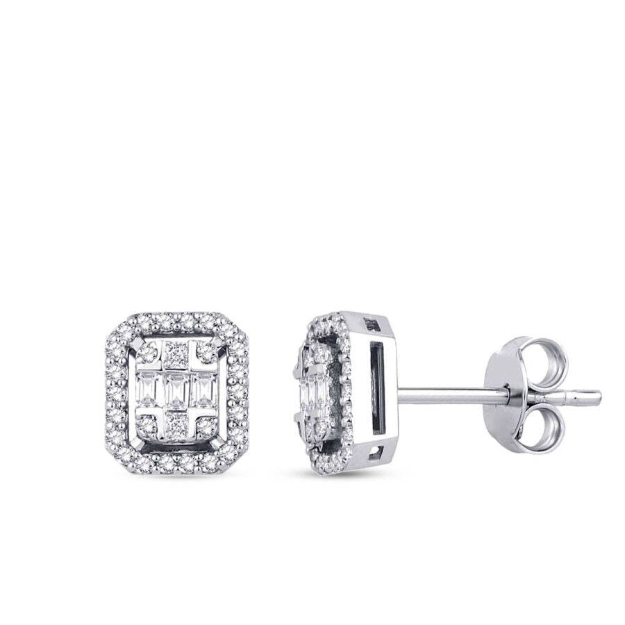 0,29 Carat Diamond Baguette Earrings