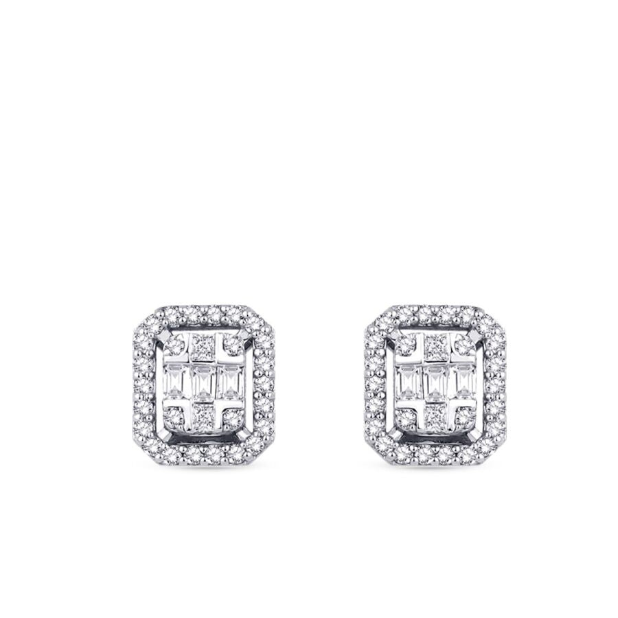 0,29 Carat Diamond Baguette Earrings