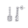 0,37 Carat Diamond Baguette Earrings