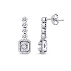 0,37 Carat Diamond Baguette Earrings