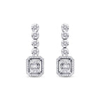 0,37 Carat Diamond Baguette Earrings