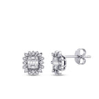0,23 Carat Diamond Baguette Earrings