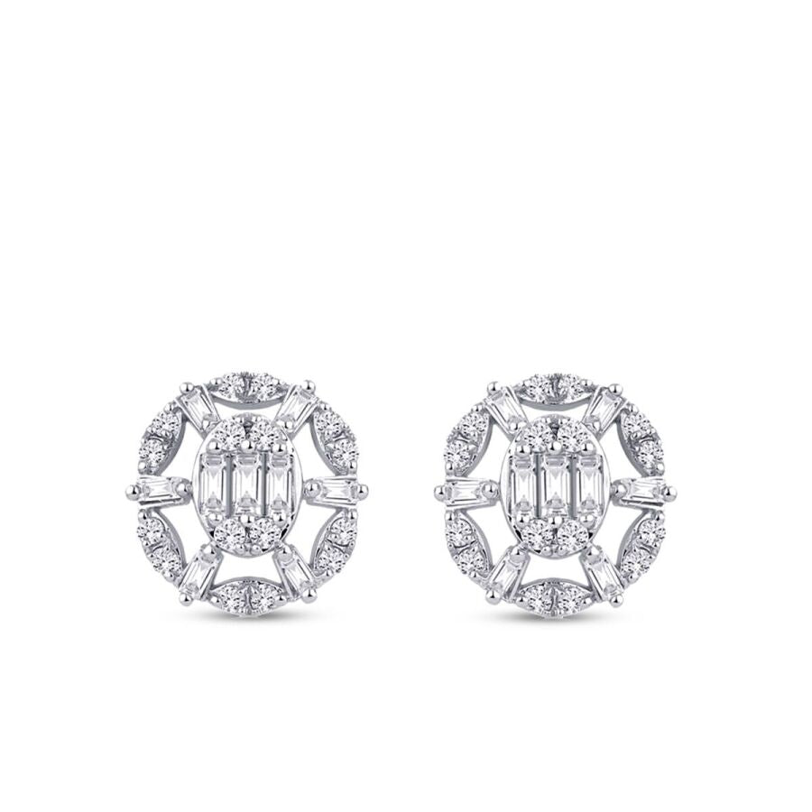 0,46 Carat Diamond Baguette Earrings