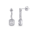 0,64 Carat Diamond Baguette Earrings