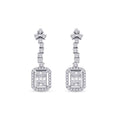 0,64 Carat Diamond Baguette Earrings