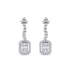 0,64 Carat Diamond Baguette Earrings