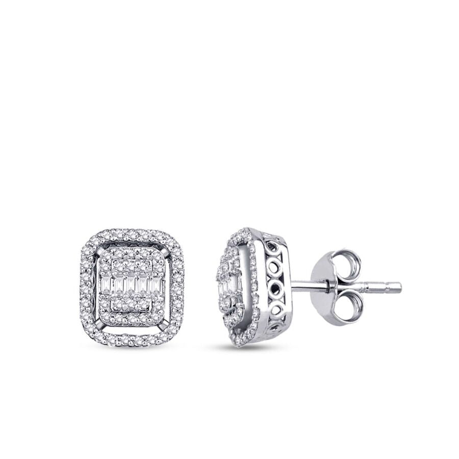 0,36 Carat Diamond Baguette Earrings