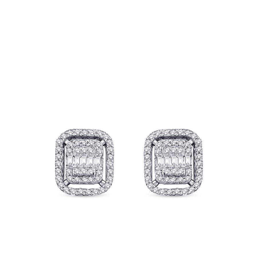 0,36 Carat Diamond Baguette Earrings