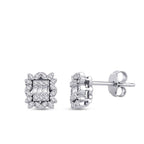 0,19 Carat Diamond Baguette Earrings