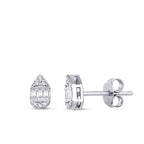 0,19 Carat Diamond Baguette Earrings