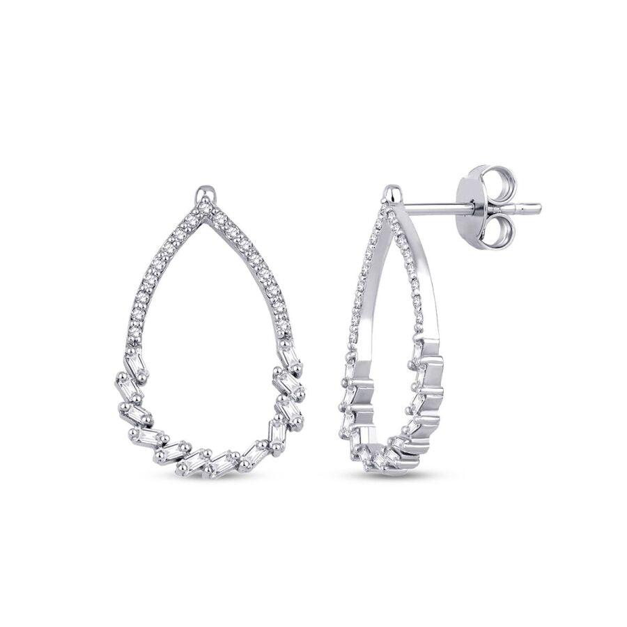 0,40 Carat Diamond Baguette Earrings