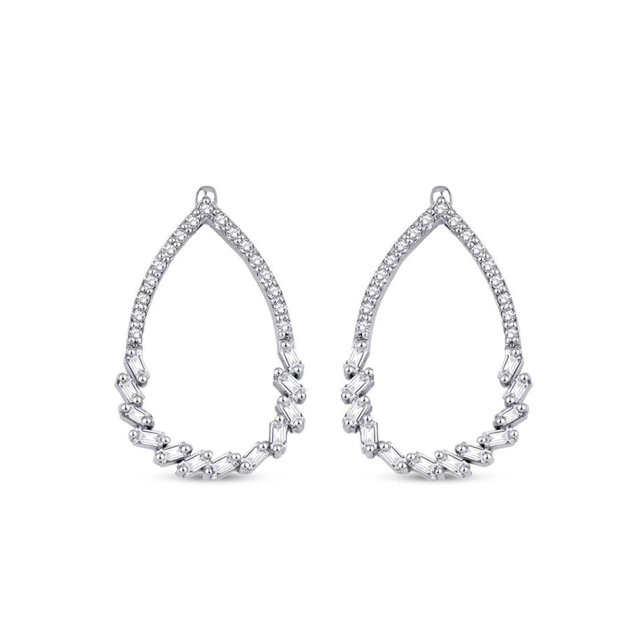 0,40 Carat Diamond Baguette Earrings