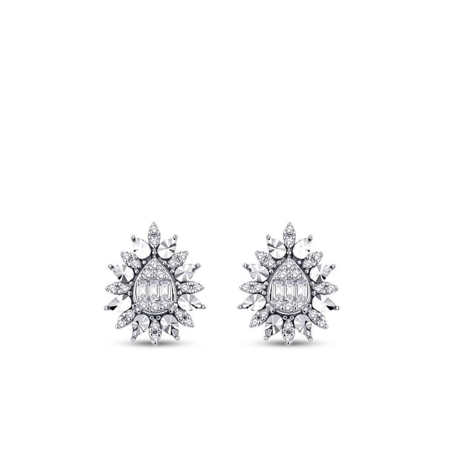0,37 Carat Diamond Baguette Earrings