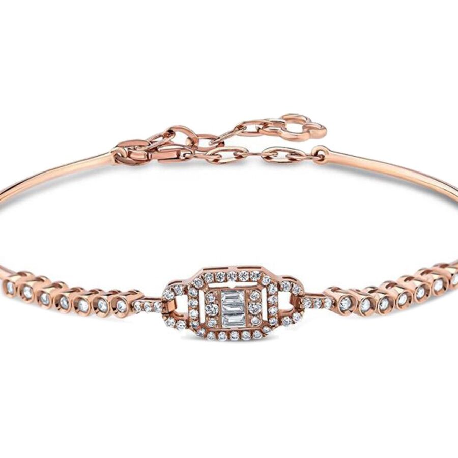 0,38 Carat Diamond Baguette Bangle