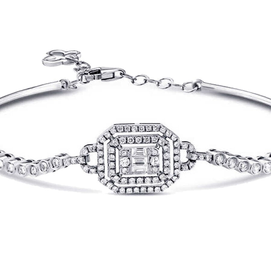 0,45 Carat Diamond Baguette Bangle