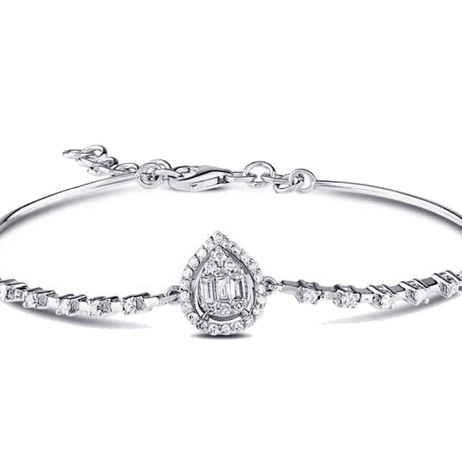 0,45 Carat Diamond Baguette Pear Bangle