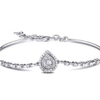 0,45 Carat Diamond Baguette Pear Bangle