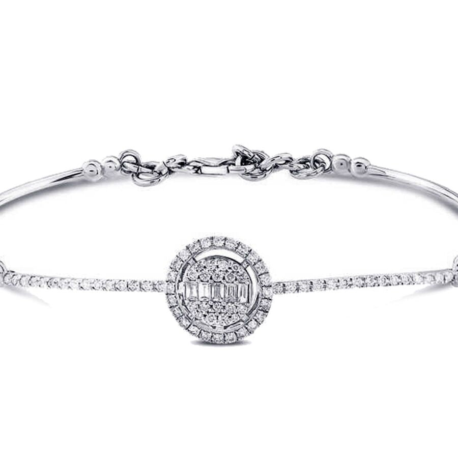 0,43 Carat Diamond Baguette Bangle