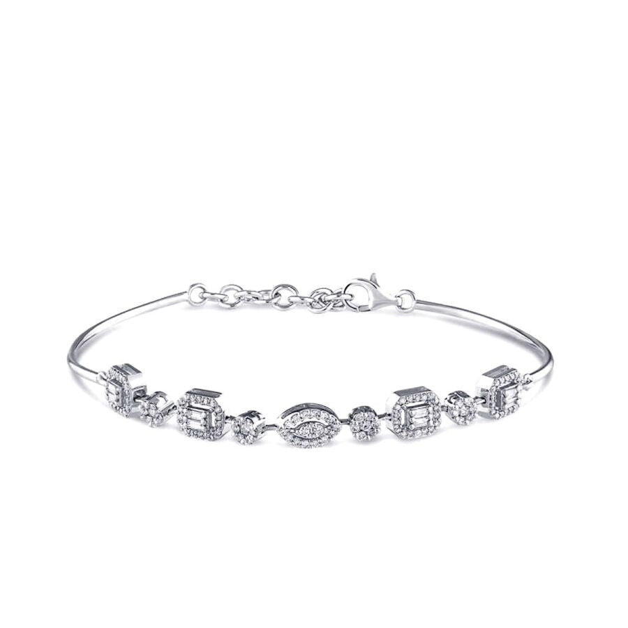 0,63 Carat Diamond Baguette Bangle