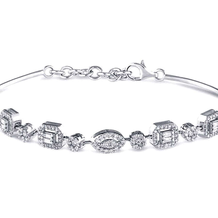 0,63 Carat Diamond Baguette Bangle