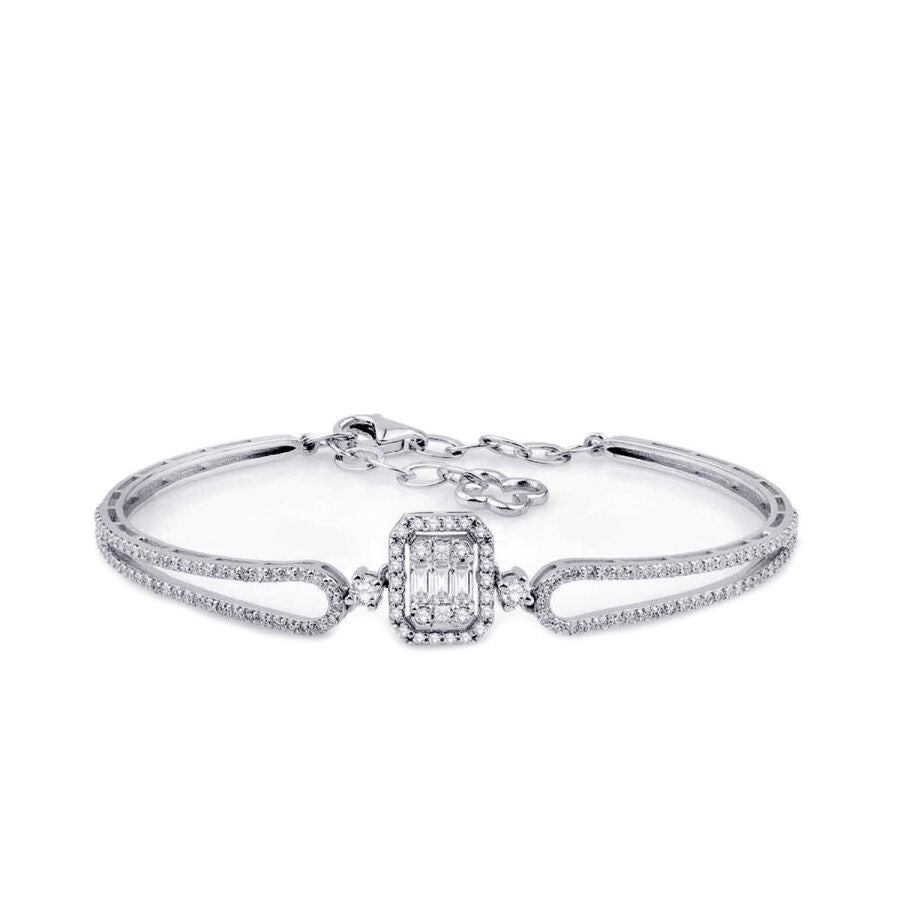 1,16 Carat Diamond Baguette Bangle