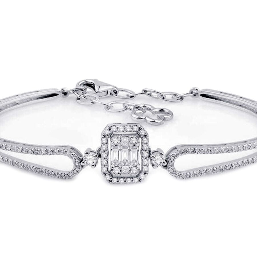 1,16 Carat Diamond Baguette Bangle