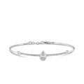 0,06 Carat Diamond-Effect Baguette Pear Bangle