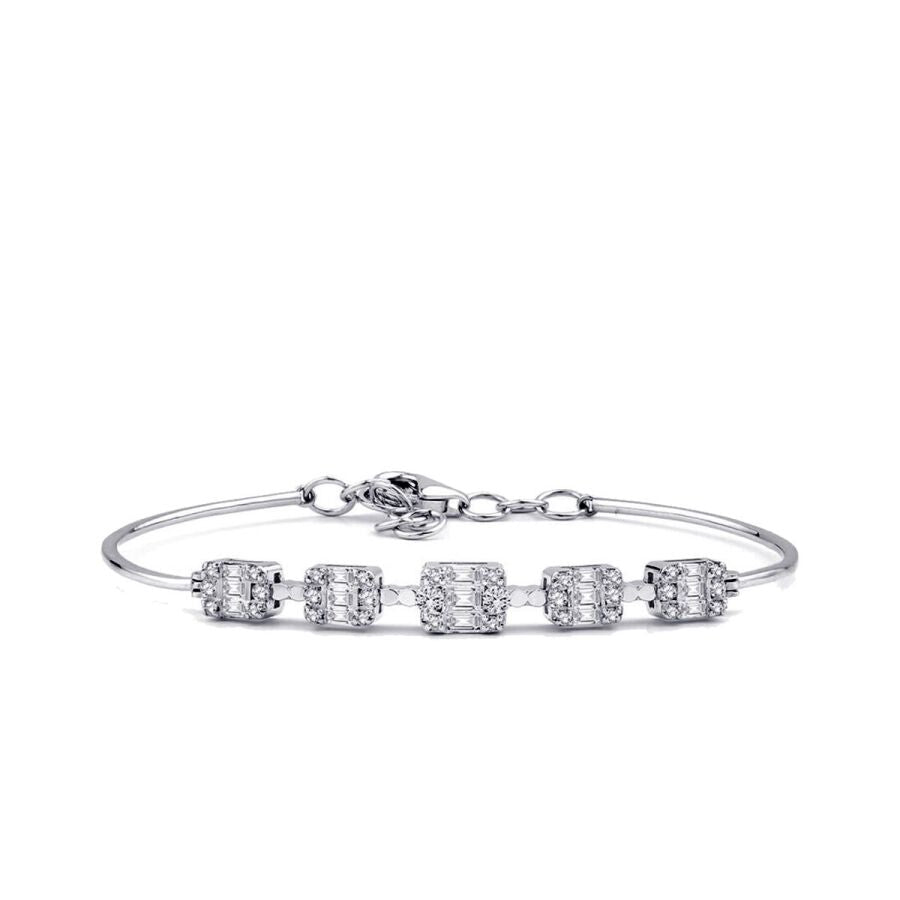 0,60 Carat Diamond Baguette Bangle