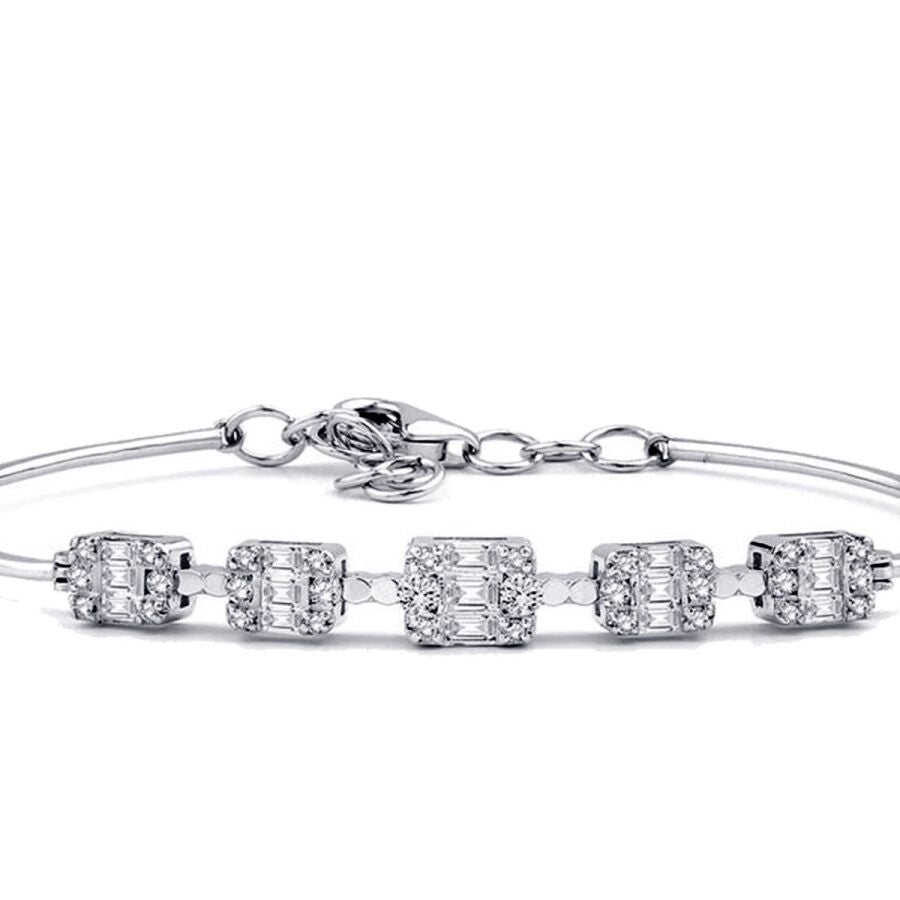 0,60 Carat Diamond Baguette Bangle
