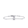 0,06 Carat Diamond-Effect Baguette Bangle