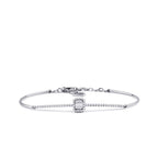 0,06 Carat Diamond-Effect Baguette Bangle