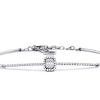 0,06 Carat Diamond-Effect Baguette Bangle
