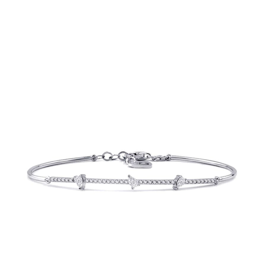 0,32 Carat Diamond Pear Bangle