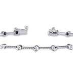 0,10 Carat Diamond-Effect Tennis Bracelet