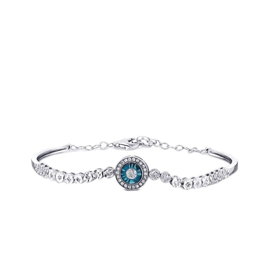 0,21 Carat Diamond Turquoise Bracelet