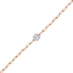 0.17 Carat Diamond Baguette Stone Chain Bracelet