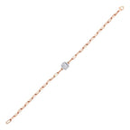 0.17 Carat Diamond Baguette Stone Chain Bracelet
