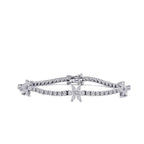 3,69 Carat Diamond Flower Bracelet