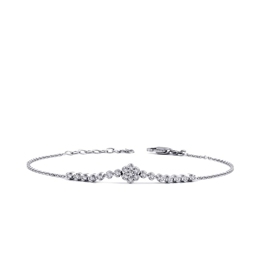 0,17 Carat Diamond Flower Bracelet