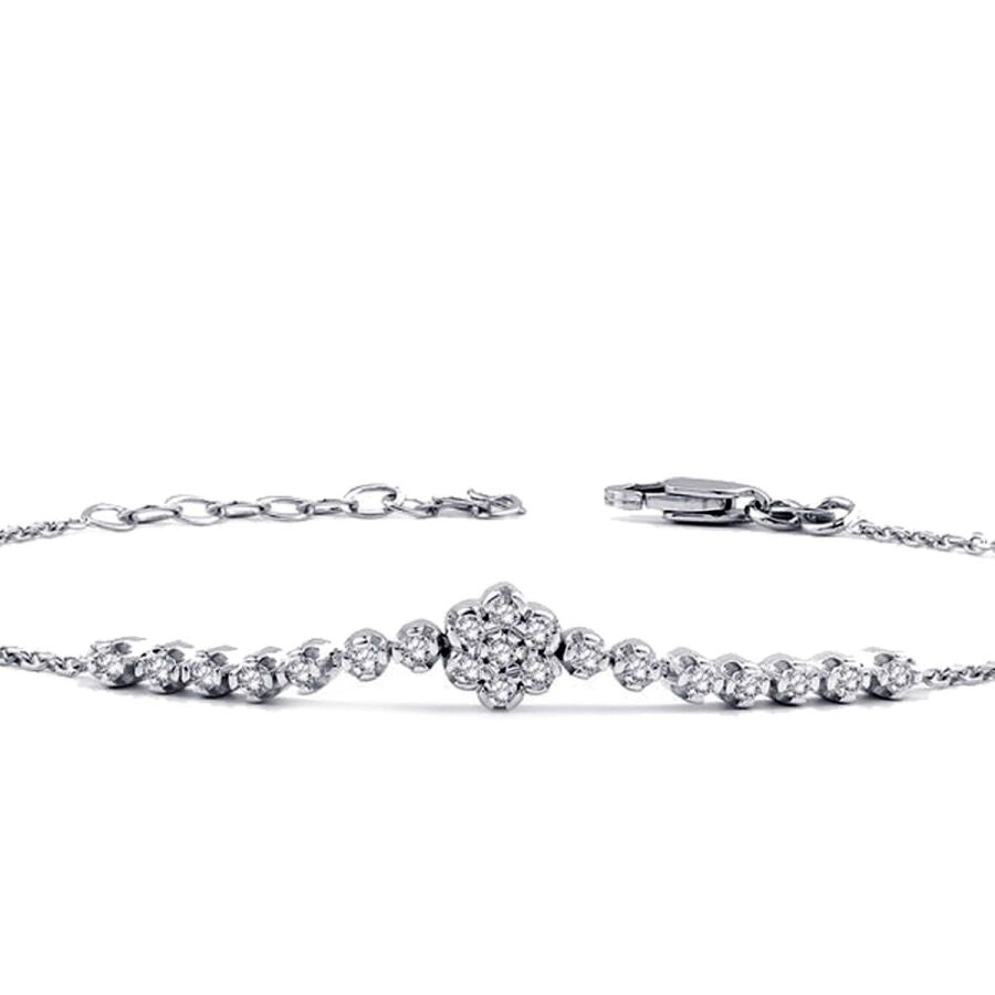 0,17 Carat Diamond Flower Bracelet