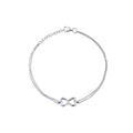 0,03 Carat Diamond Heart Infinity Bracelet